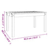 Schwarzer Gartentisch Craisor 82,5x50,5x45cm (Kiefer)