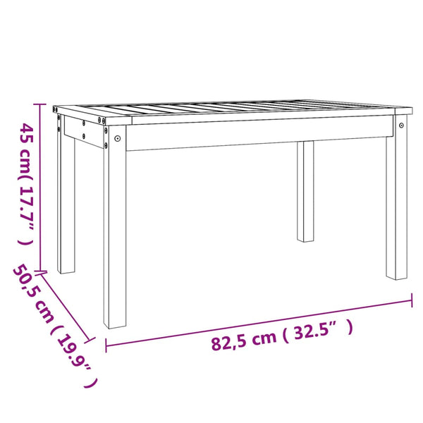 Schwarzer Gartentisch Craisor 82,5x50,5x45cm (Kiefer)