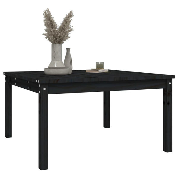 Schwarzer Gartentisch Craisor 82,5x82,5x45cm (Kiefer)