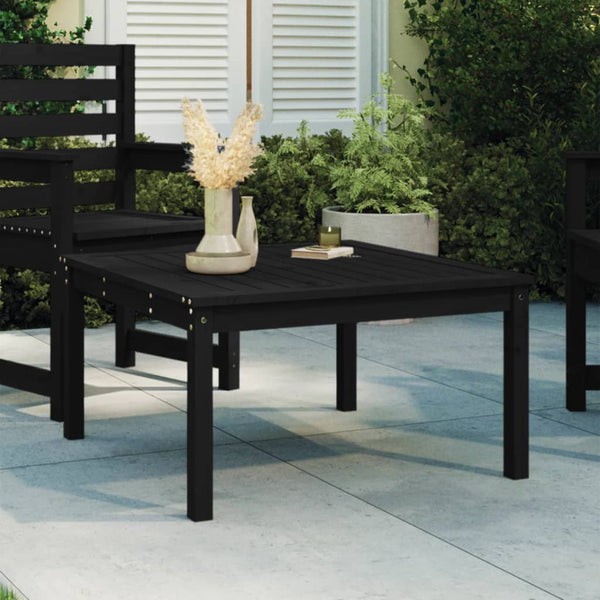 Schwarzer Gartentisch Craisor 82,5x82,5x45cm (Kiefer)