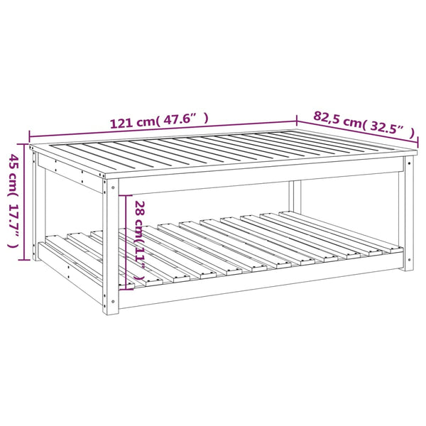 Gartentisch Veliscu 121,5x82,5x45cm (Douglasie)