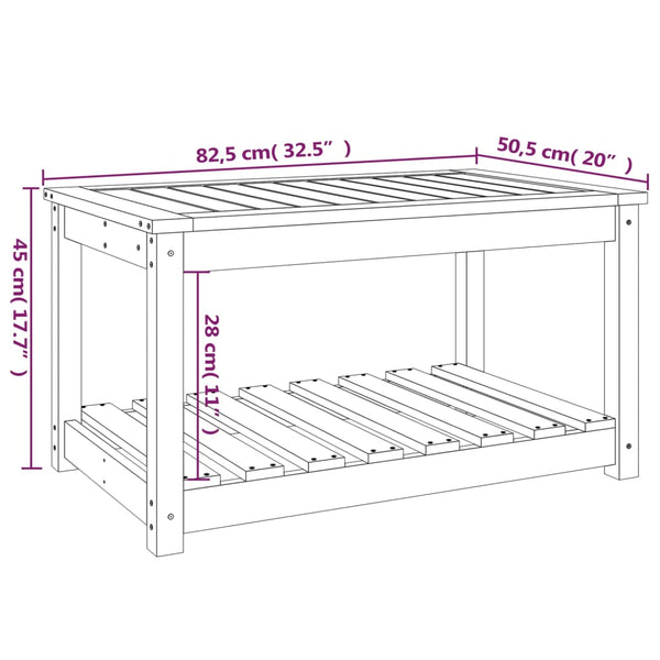 Gartentisch Veliscu 82,5x50,5x45cm (Douglasie)
