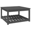 Grauer Gartentisch Veliscu 82,5x82,5x45cm (Kiefer)