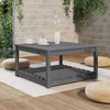 Grauer Gartentisch Veliscu 82,5x82,5x45cm (Kiefer)