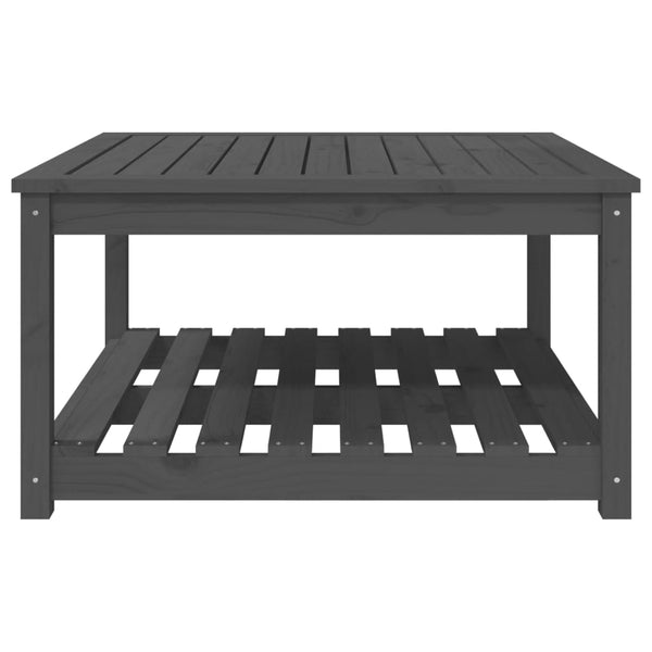 Grauer Gartentisch Veliscu 82,5x82,5x45cm (Kiefer)