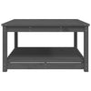 Grauer Gartentisch Veliscu 82,5x82,5x45cm (Kiefer)