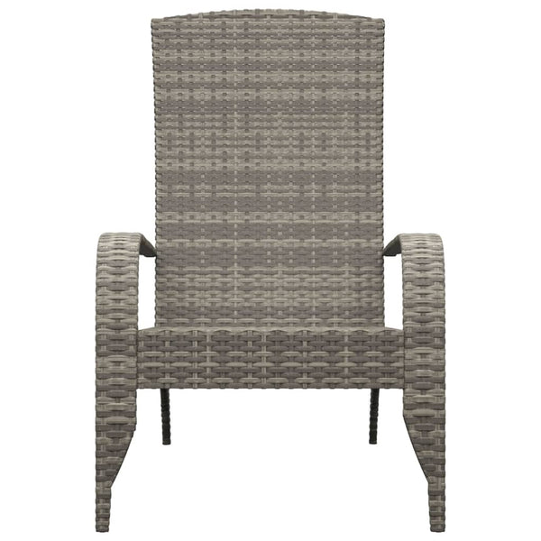 Grauer Adirondack Gartenstuhl Damica (Polyrattan)