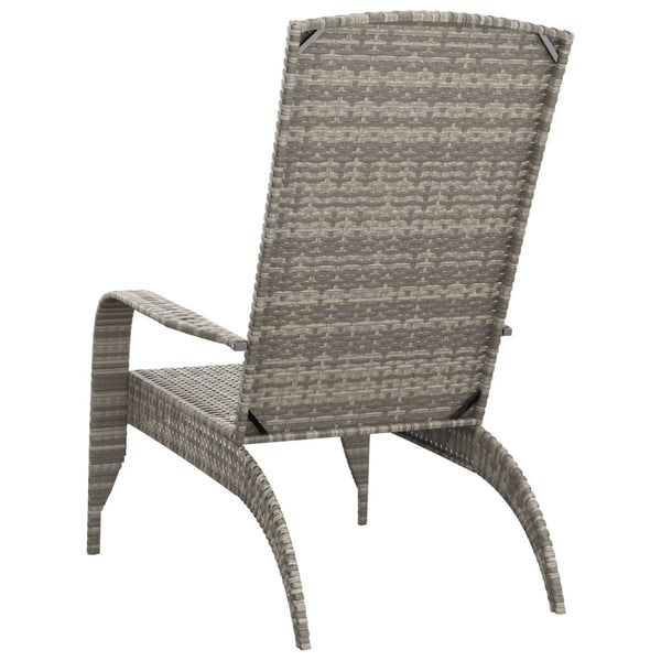 Grauer Adirondack Gartenstuhl Damica (Polyrattan)