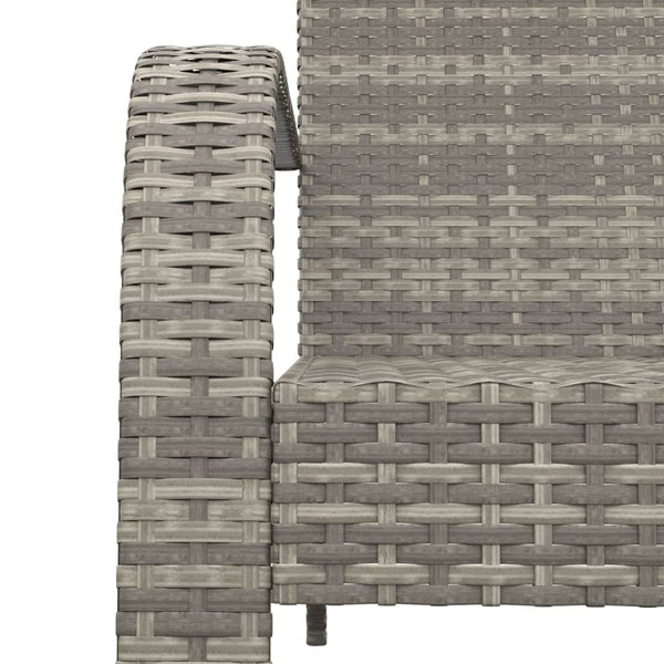 Grauer Adirondack Gartenstuhl Damica (Polyrattan)