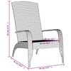 Grauer Adirondack Gartenstuhl Damica (Polyrattan)