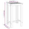 Outdoor-Bartisch Halaciu 60x60x105cm (Akazienholz)