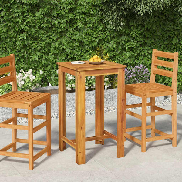 Outdoor-Bartisch Halaciu 60x60x105cm (Akazienholz)