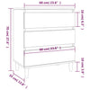 Weißes Sideboard Eraan 60x35x70cm (Holz)