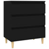 Schwarzes Sideboard Eraan 60x35x70cm (Holz)