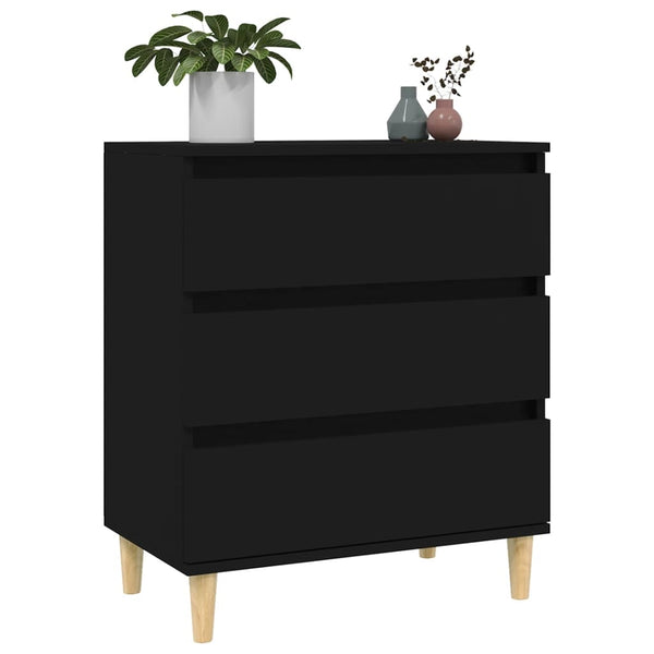 Schwarzes Sideboard Eraan 60x35x70cm (Holz)