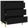 Schwarzes Sideboard Eraan 60x35x70cm (Holz)