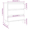 Schwarzes Sideboard Eraan 60x35x70cm (Holz)