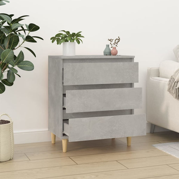 Betongraues Sideboard Eraan 60x35x70cm (Holz)