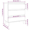 Graues Sideboard Eraan 60x35x70cm (Holz)