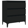 Schwarzes Sideboard Wissam 60x35x70cm (Holz)