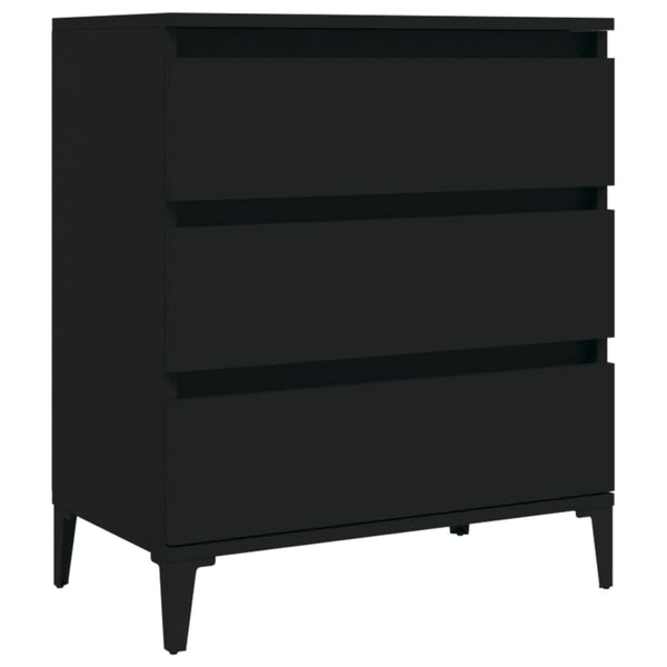 Schwarzes Sideboard Wissam 60x35x70cm (Holz)