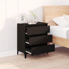Schwarzes Sideboard Wissam 60x35x70cm (Holz)