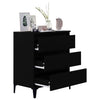 Schwarzes Sideboard Wissam 60x35x70cm (Holz)