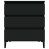 Schwarzes Sideboard Wissam 60x35x70cm (Holz)