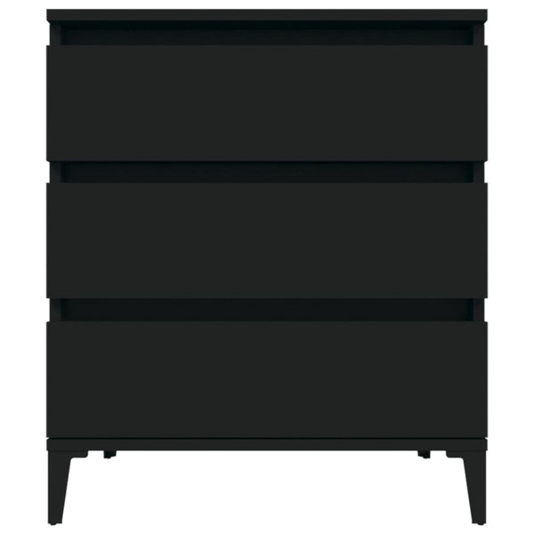 Schwarzes Sideboard Wissam 60x35x70cm (Holz)
