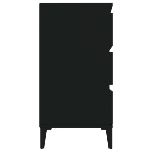 Schwarzes Sideboard Wissam 60x35x70cm (Holz)