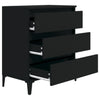 Schwarzes Sideboard Wissam 60x35x70cm (Holz)