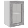 Grauer hängender Glasschrank Pompilas 40x31x60cm (Holz)