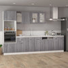 Grauer hängender Glasschrank Pompilas 40x31x60cm (Holz)