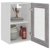 Grauer hängender Glasschrank Pompilas 40x31x60cm (Holz)