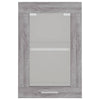 Grauer hängender Glasschrank Pompilas 40x31x60cm (Holz)
