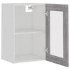 Grauer hängender Glasschrank Pompilas 40x31x60cm (Holz)