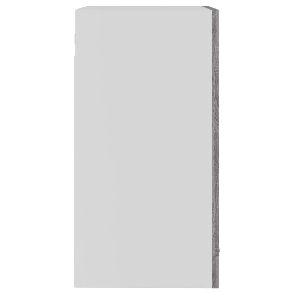 Grauer hängender Glasschrank Pompilas 40x31x60cm (Holz)