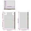 Grauer hängender Glasschrank Pompilas 40x31x60cm (Holz)
