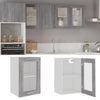 Grauer hängender Glasschrank Pompilas 40x31x60cm (Holz)