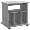 Grauer Schrank auf Rädern Gagriel 60x45x60cm (Holz)