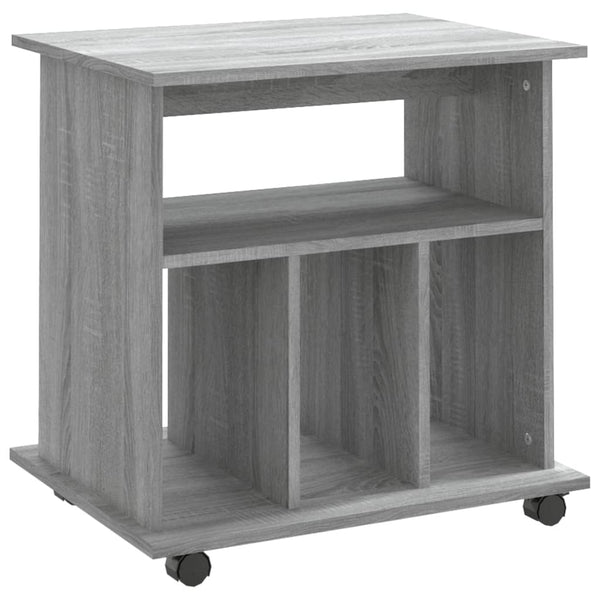 Grauer Schrank auf Rädern Gagriel 60x45x60cm (Holz)