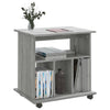 Grauer Schrank auf Rädern Gagriel 60x45x60cm (Holz)