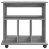 Grauer Schrank auf Rädern Gagriel 60x45x60cm (Holz)