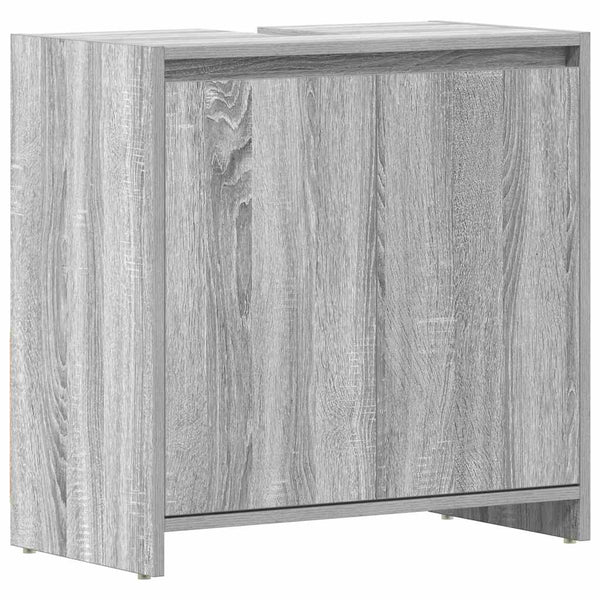 Grauer Badezimmerschrank Ozsvath 60x33x61cm (Holz)