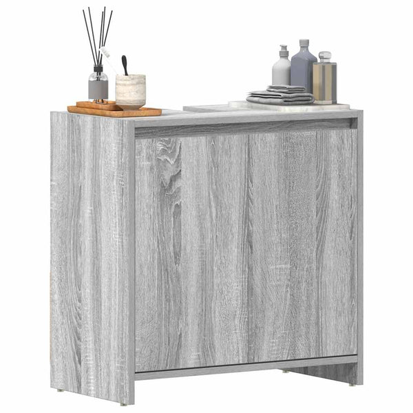 Grauer Badezimmerschrank Ozsvath 60x33x61cm (Holz)