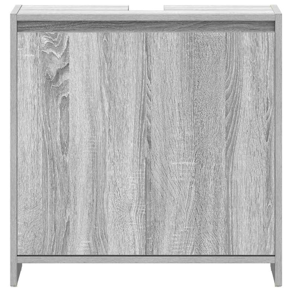 Grauer Badezimmerschrank Ozsvath 60x33x61cm (Holz)