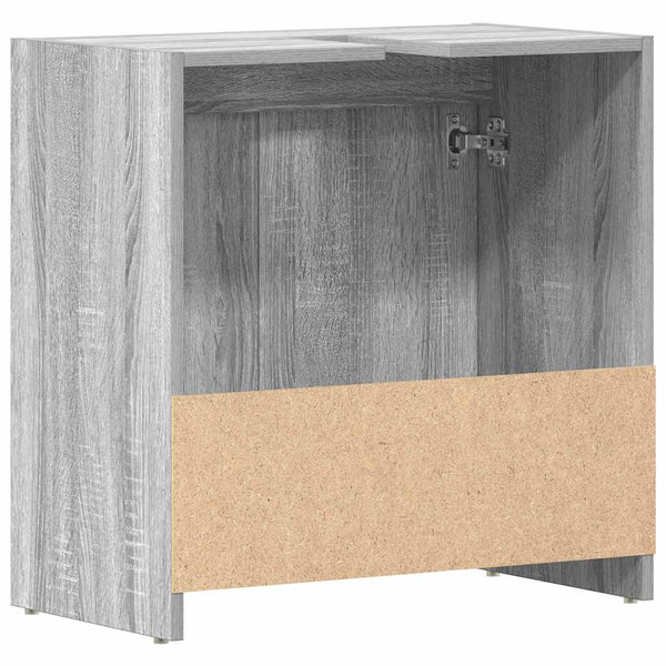 Grauer Badezimmerschrank Ozsvath 60x33x61cm (Holz)
