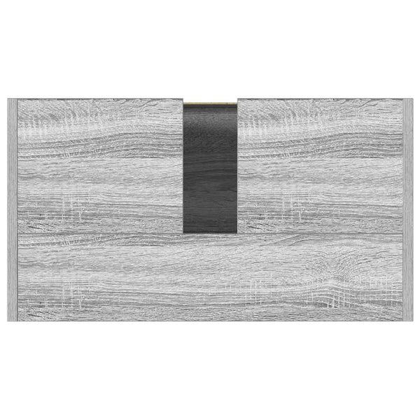Grauer Badezimmerschrank Ozsvath 60x33x61cm (Holz)