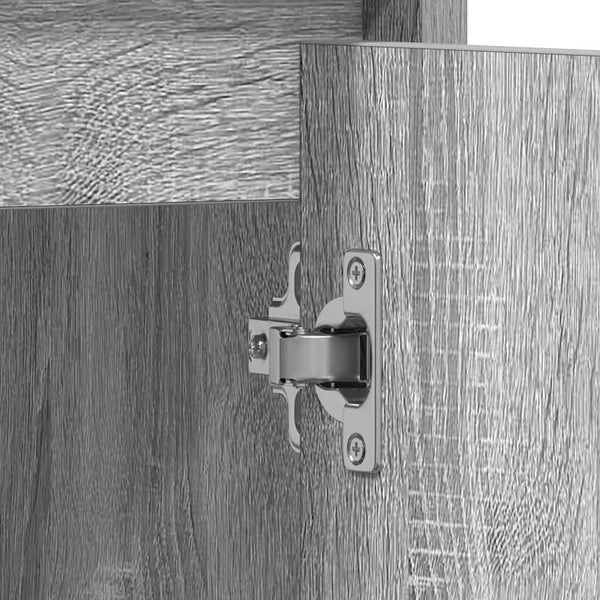Grauer Badezimmerschrank Ozsvath 60x33x61cm (Holz)