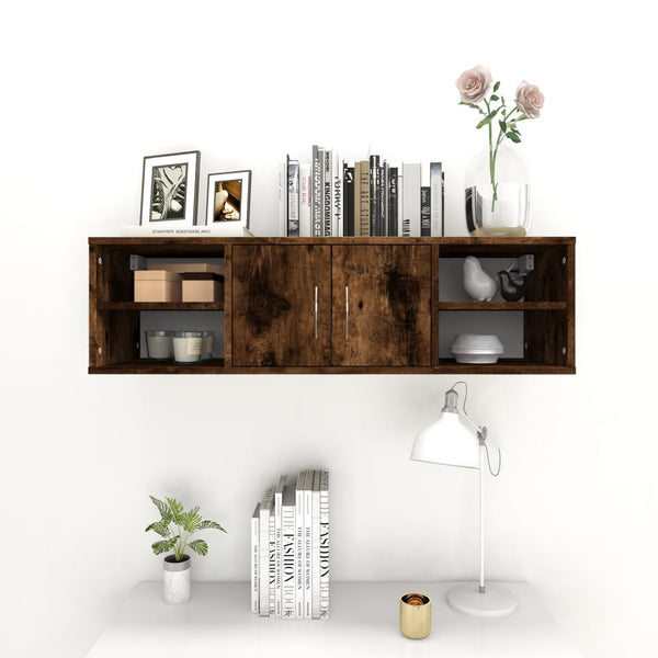 Wandregal Michelangelo aus geräucherter Eiche 102x30x29cm (Holz)